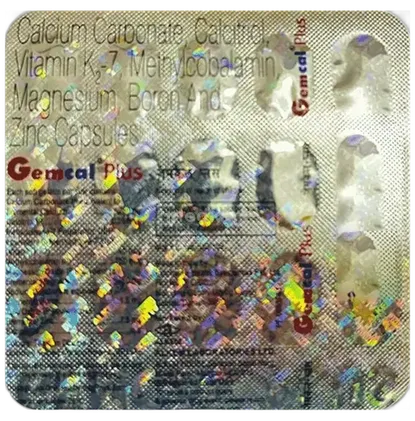 gemcal plus capsule 15's